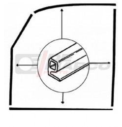 Joint de porte gauche ou droit Coccinelle jusqu'en 07/1955