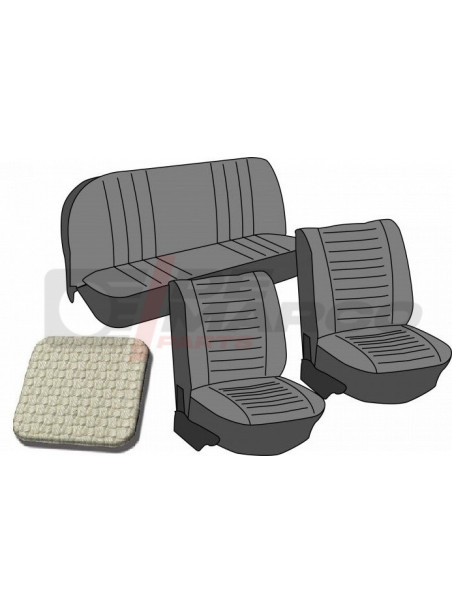 Set seat covers ''basket weave'' off white, for Sedan Super Beetle 1303 and Beetle from 08/1973 to 07/1976