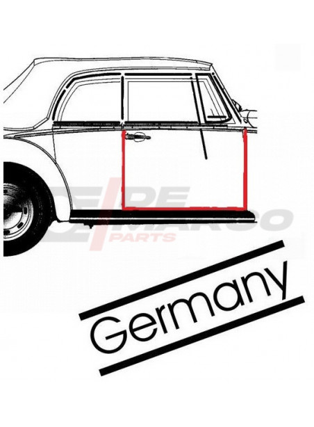 Joint de porte droite Cabrio Coccinelle et Coccinelle de 08/1964 à 07/1979 (Haute qualité)