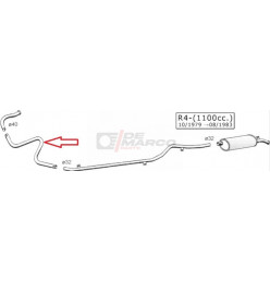 Tubo marmitta intermedio R4 1108cc