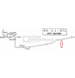 Final exhaust pipe Renault 4 1108cc