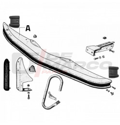 Painted front bumper for Citroen 2CV