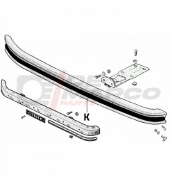 Low rear bumper (8cm) painted for Citroen 2CV