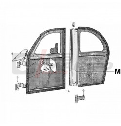 Guarnizione verticale cerniera porta posteriore Citroën 2CV