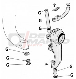 Kingpin repair kit fo Citroen 2CV, Dyane, Mehari, Ami 6/8