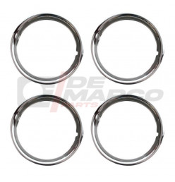 Set of 4 Stainless Steel Trim Rings for 15'' Wheel Rims