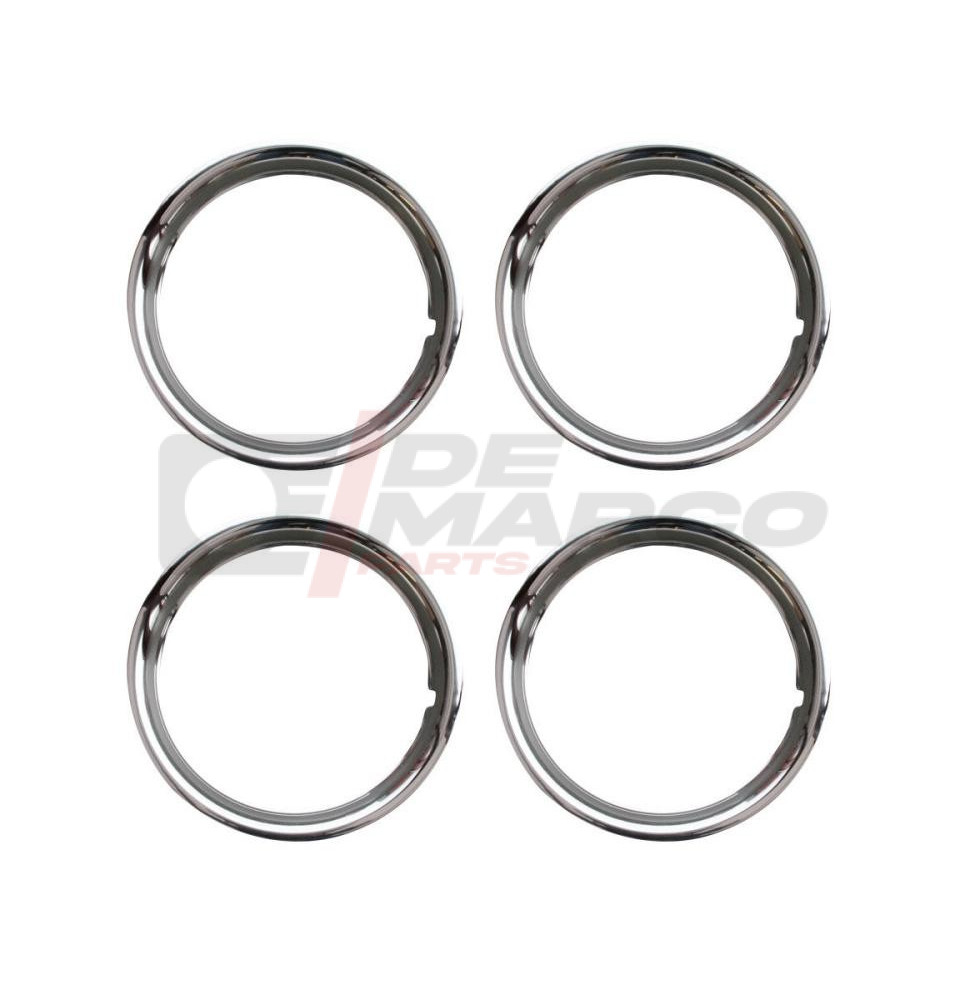 Set of 4 Stainless Steel Trim Rings for 15'' Wheel Rims