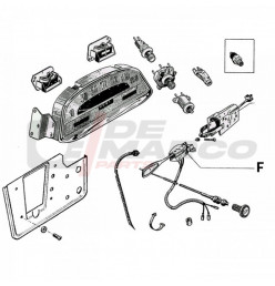 Commodo clignotants noir pour Citroën 2CV et Mehari