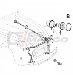 Aluminum headlight rim for Citroen 2CV