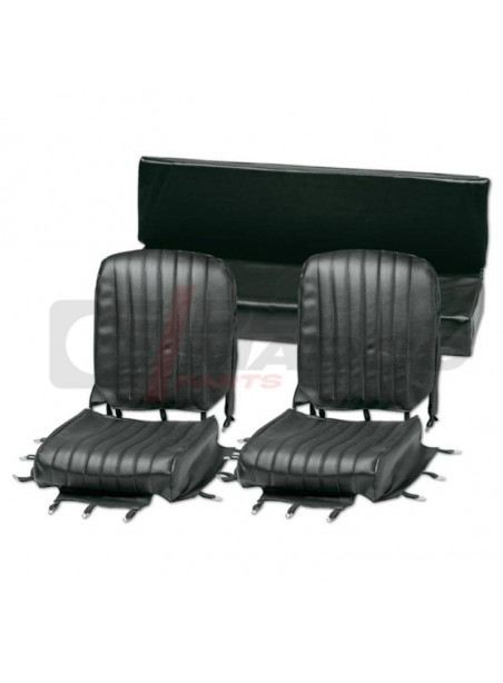 Black skai seat cover set for Citroen Mehari