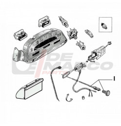 Câble starter lumineux pour Citroën 2CV après 1974, Dyane, Mehari, Ami 6/8