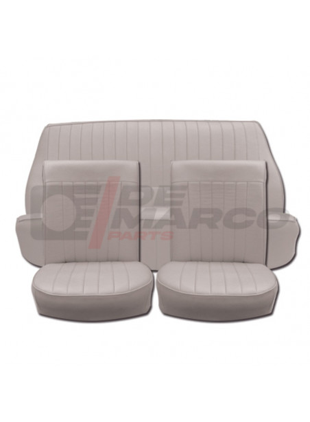 Set of Gray Bark Vinyl Seat Covers for Renault Dauphine