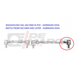 Tête de direction pour véhicules Volkswagen classiques. Filetage à droite M12