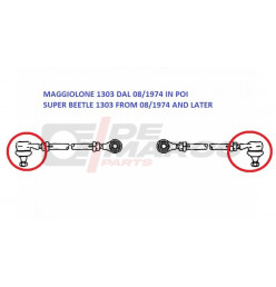 Tête de direction pour véhicules Volkswagen classiques. Filetage à droite M12