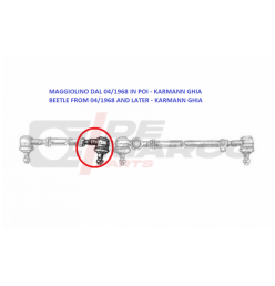 Tête de direction pour véhicules Volkswagen classiques. Filetage à droite M12