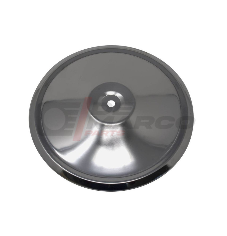 Polished stainless steel wheel hub cap for classic Citroen