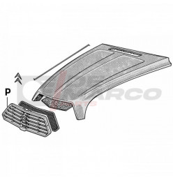 Griglia calandra nera per Citroen Dyane