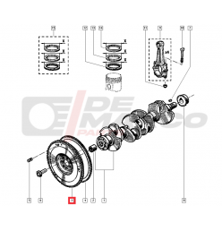 Flywheel for Renault 4 956cc and 1108cc, R5, R6