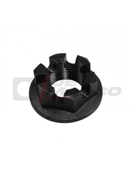 Black plastic rear wheel hub locking nut