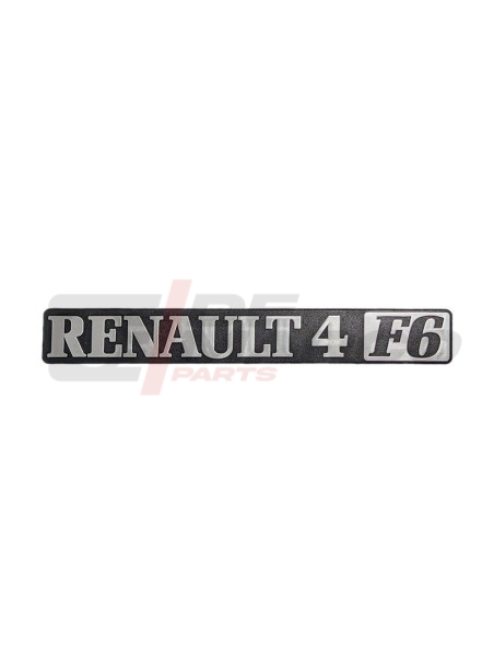 Écriture RENAULT 4 F6 2ème Série chromée avec base en plastique noir