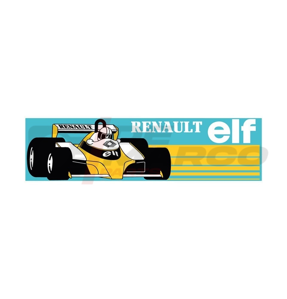 Adesivo vintage lunotto posteriore Renault Elf Formula 1