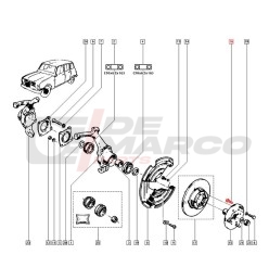 Colonne d'axe Moyeu Roue Renault