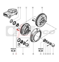 Wheel bolt for the front and rear of classic Renault cars