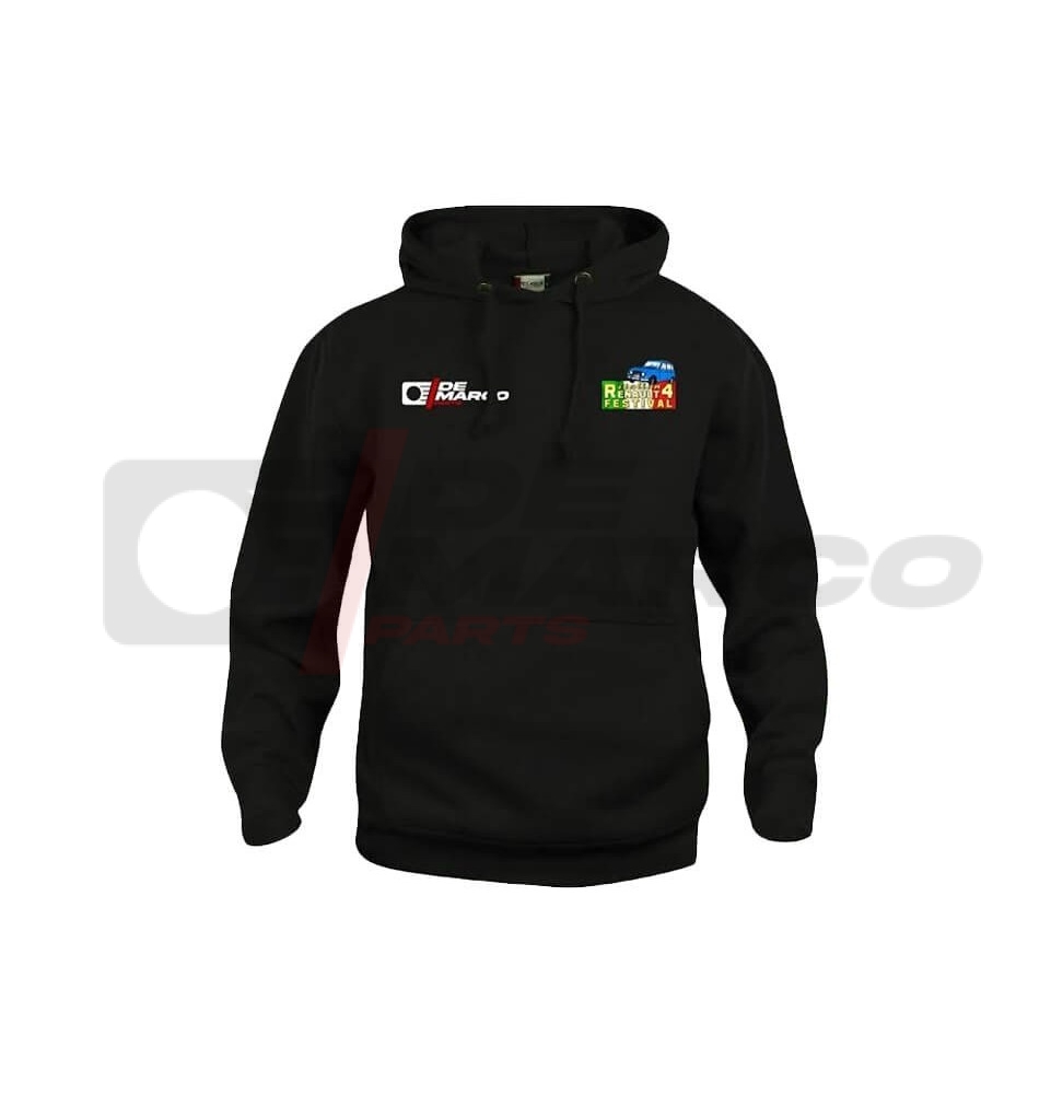 Sweatshirt unisexe noire officielle du Festival Italien de la Renault 4