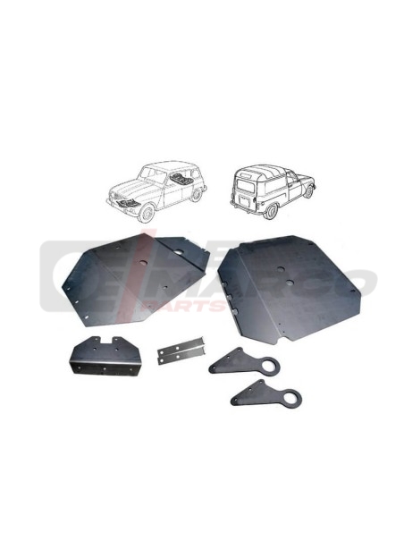 Kit lamiere zincate di protezione OFF ROAD Renault 4