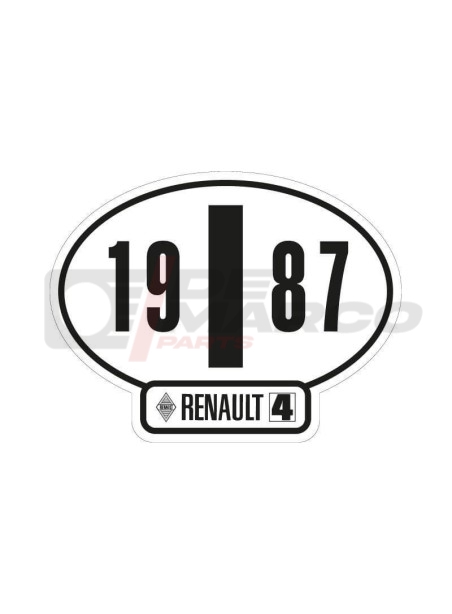 Adesivo identificativo Italia Renault 4 anno 1987