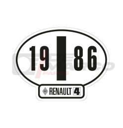 Adhésif identifiant Italie Renault 4 année 1989