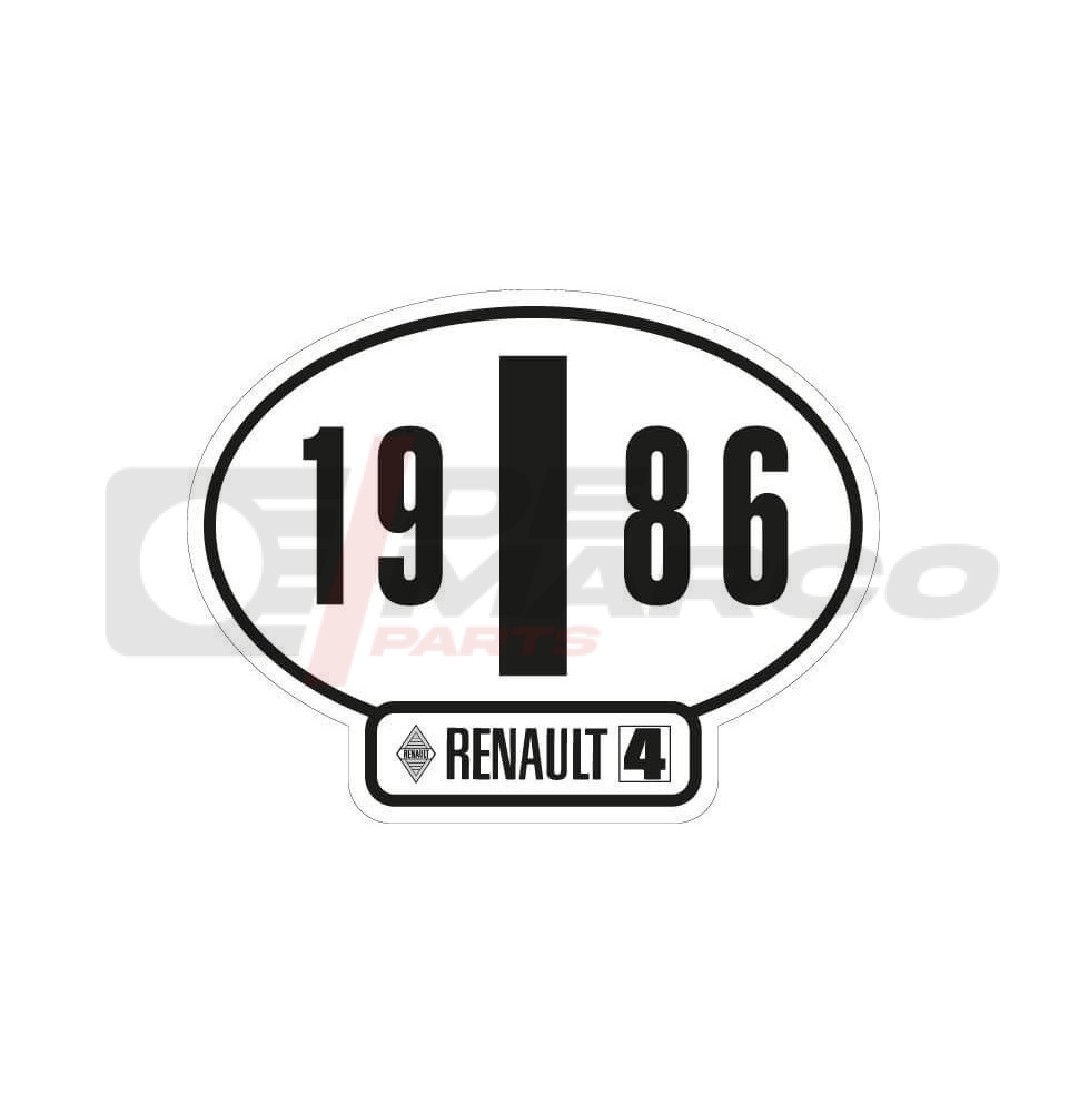 Adhésif identifiant Italie Renault 4 année 1989