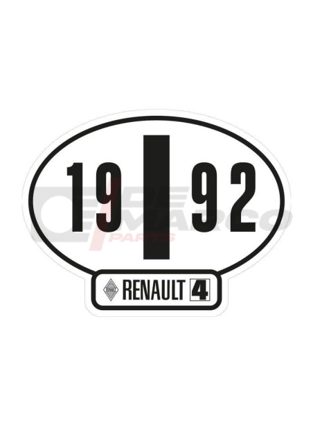 Adesivo identificativo Italia Renault 4 anno 1992