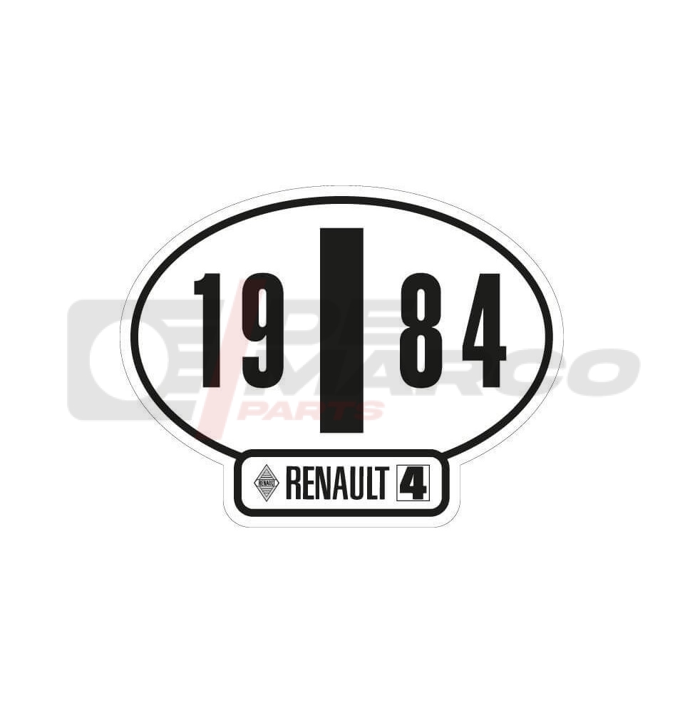 Adhésif identifiant Italie Renault 4 année 1984