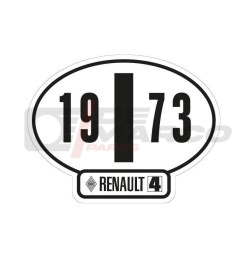 Adhésif identifiant Italie Renault 4 année 1973