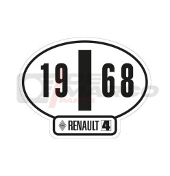 Adhésif identifiant Italie Renault 4 année 1968