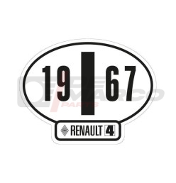 Adesivo identificativo Italia Renault 4 anno 1967