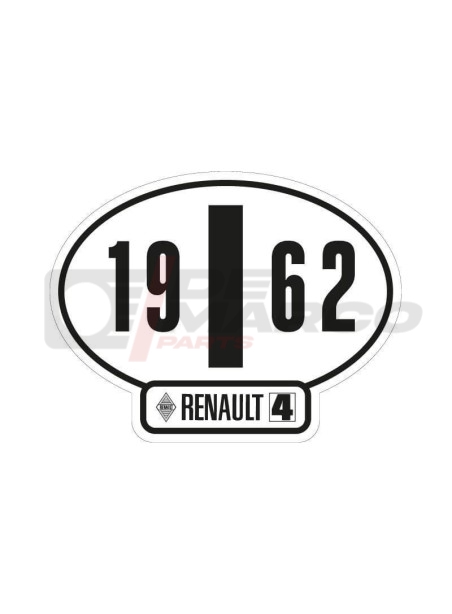 Adesivo identificativo Italia Renault 4 anno 1962