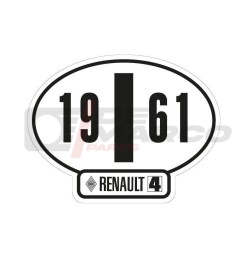 Italian identification sticker Renault 4 year 1961