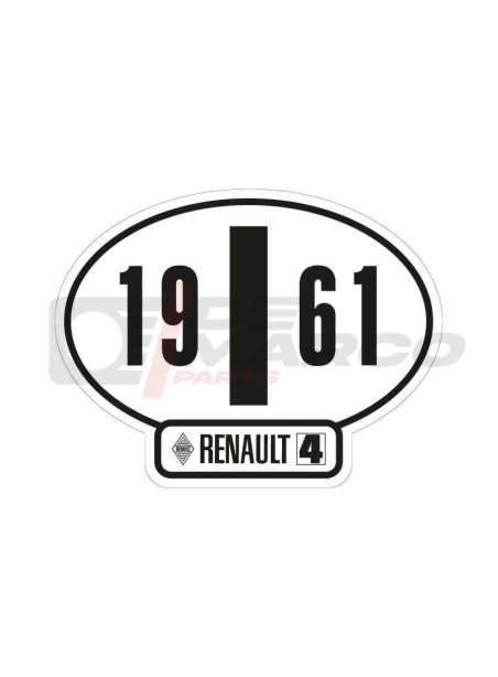 Adesivo identificativo Italia Renault 4 anno 1961