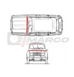 Guarnizione cofano anteriore vano motore Renault 4