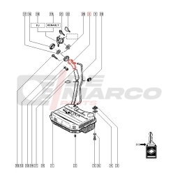 Remplissage réservoir essence en bakélite renforcée Renault 4