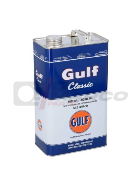 Gulf Classic 20W50 Mineral Motor Oil for Vintage Cars