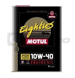 Huile moteur multigrade semi-synthétique Motul 10w40 ''Eighties'', pour voitures anciennes