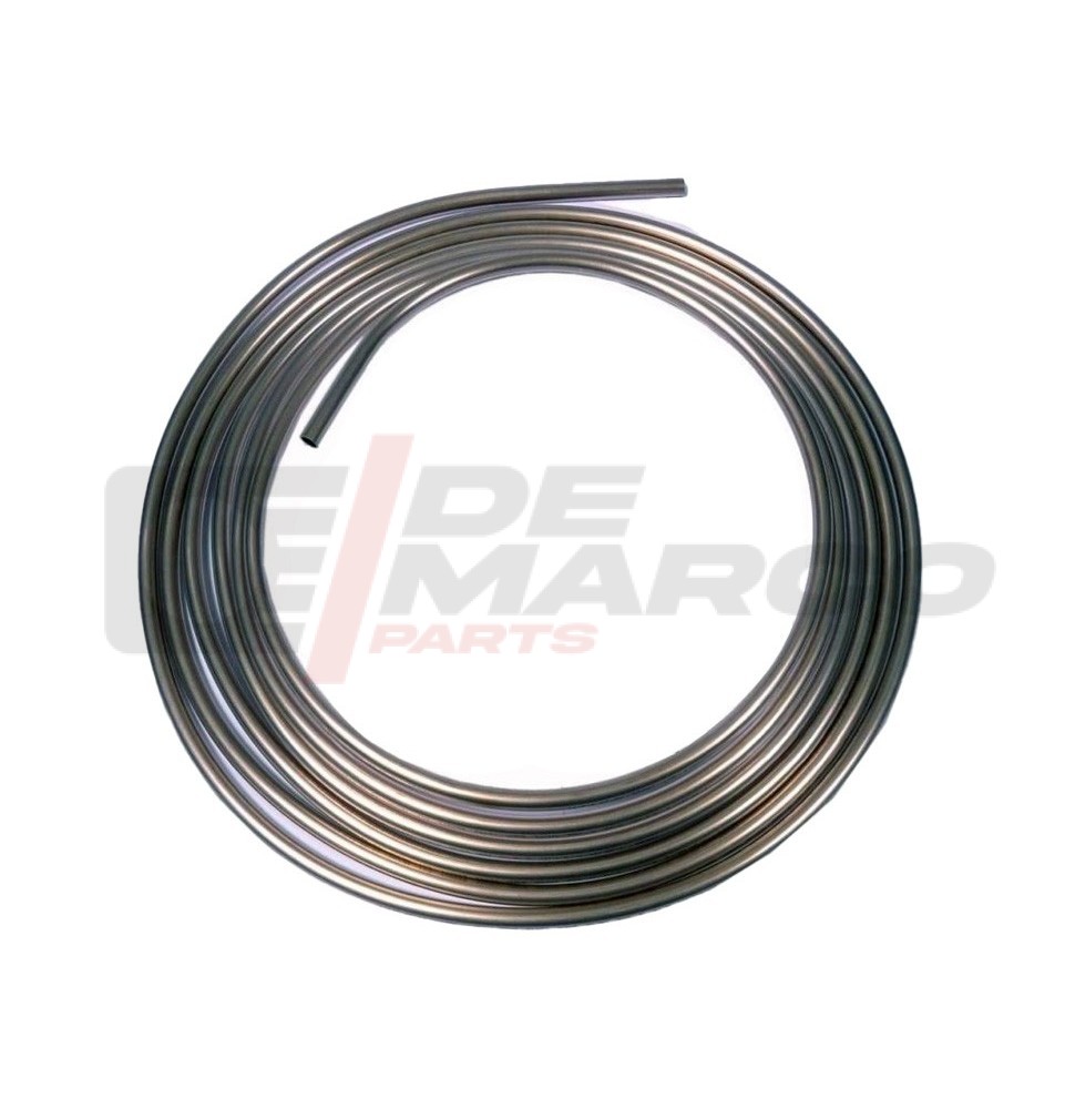 Semi-rigid silver-plated copper fuel hose set of 5 meters for Renault 4 classic vehicles