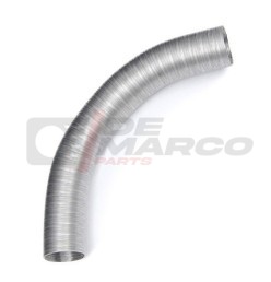 Aluminum preheating flexible hose for air filter box to be mounted on vintage vehicles