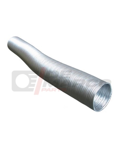 Aluminum preheating flexible hose for air filter box to be mounted on vintage vehicles