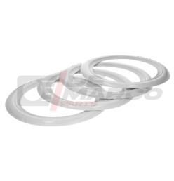 Set of 4 White Tire Bands (4.5cm) with Size 15"