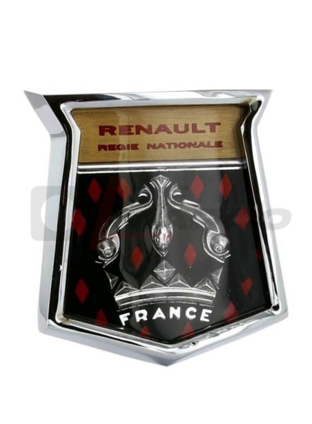 Emblème avant en métal pour Renault Dauphine