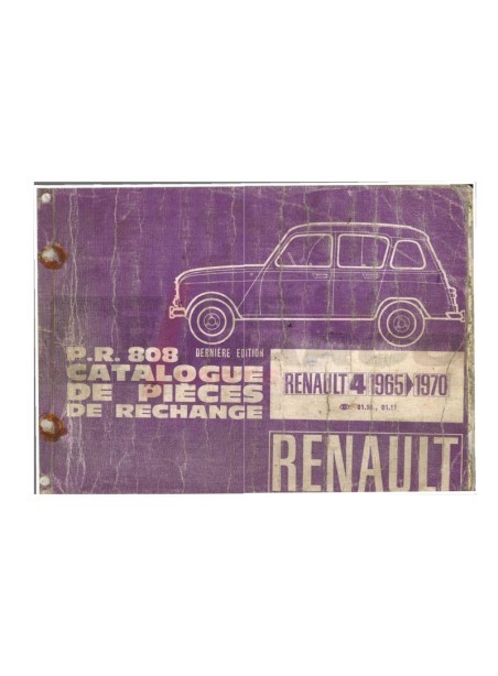 Catalogue de Pièces Détachées Original Renault PDF R4 845cc et R4 F4